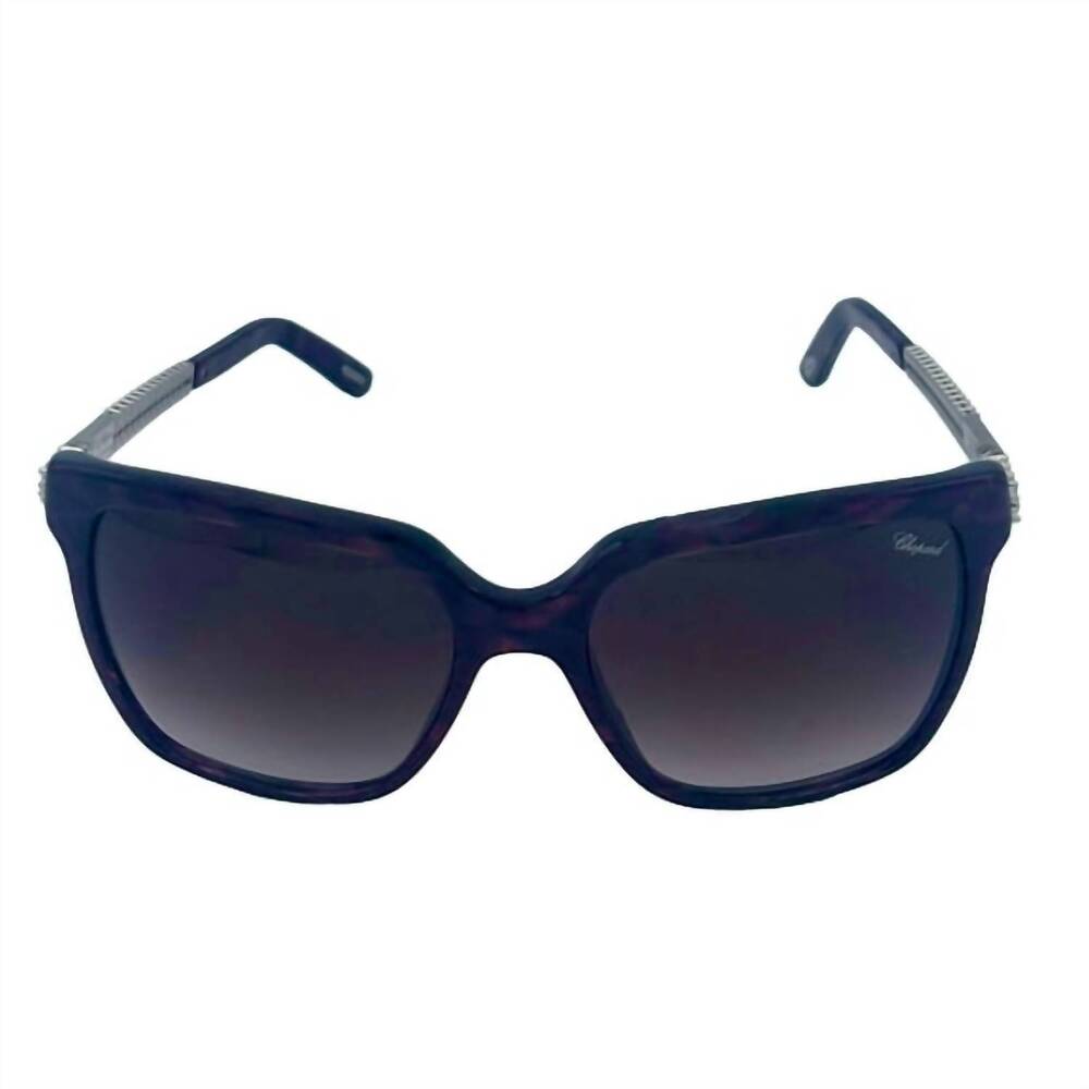 NEW CHOPARD women's sch208s square non-polarized sunglasses in shiny purple
